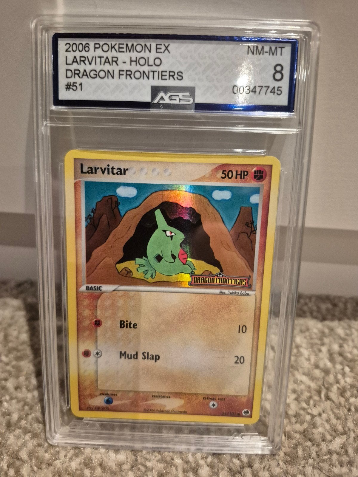 Larvitar 51/101 Dragon Frontiers Stamp, Ophalen of Verzenden, Zo goed als nieuw