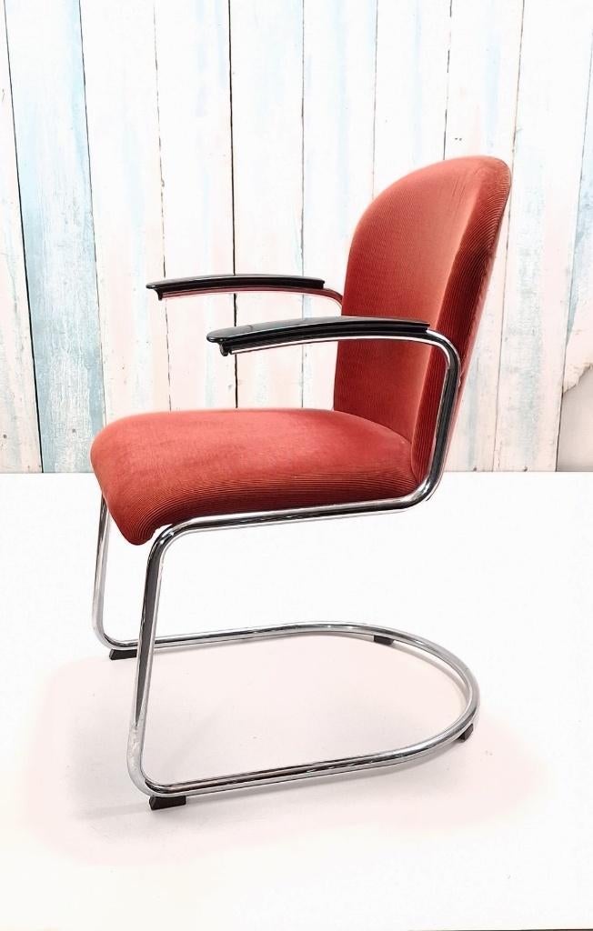 Design Stoel DUTCH ORIGINALS Gispen 413 L, Ophalen, Gebruikt, Minder dan 75 cm, Overige materialen