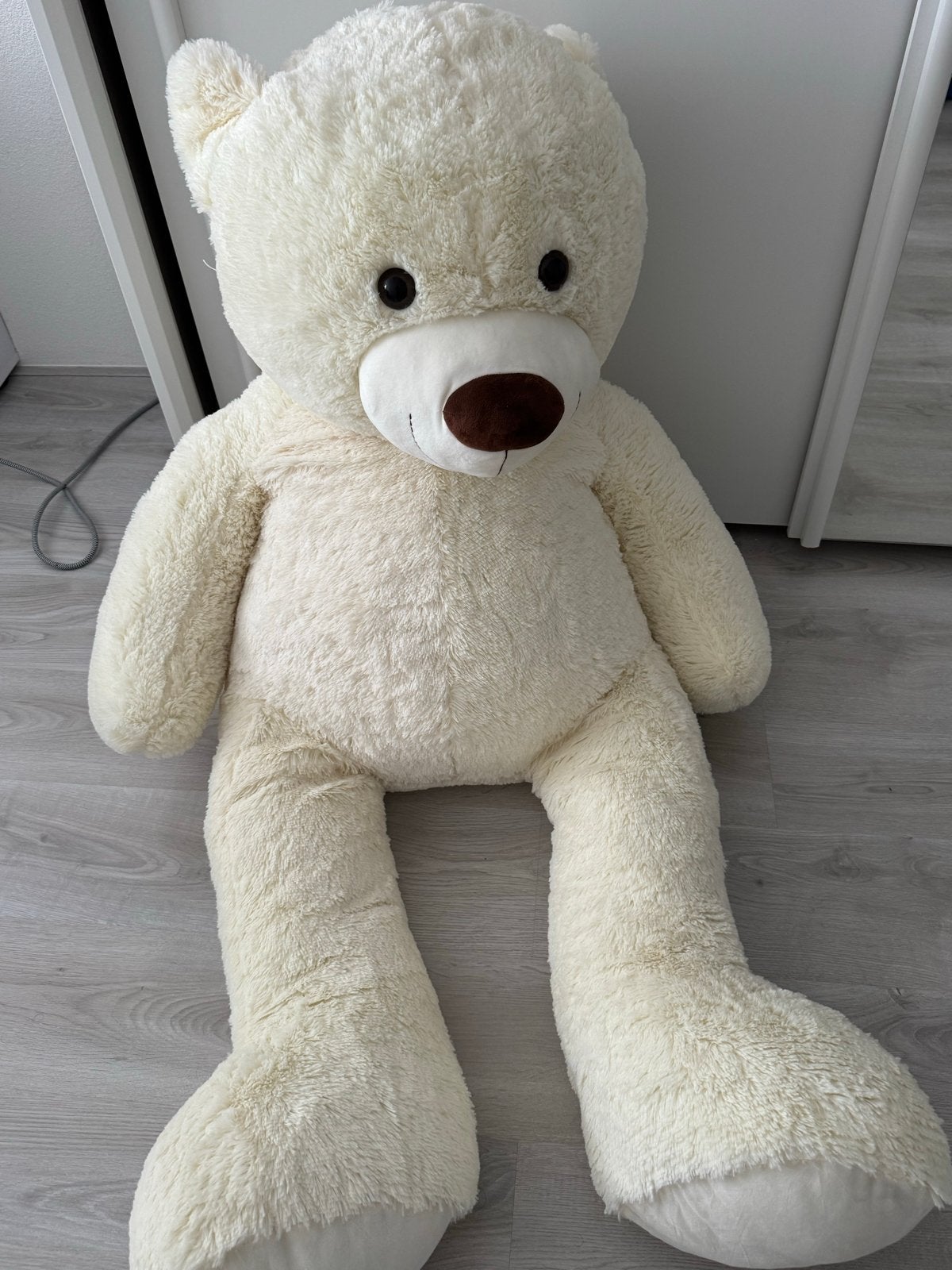 Grote zachte witte teddybeer - knuffelbeer, Ophalen, Overige merken, Overige karakters, Beer
