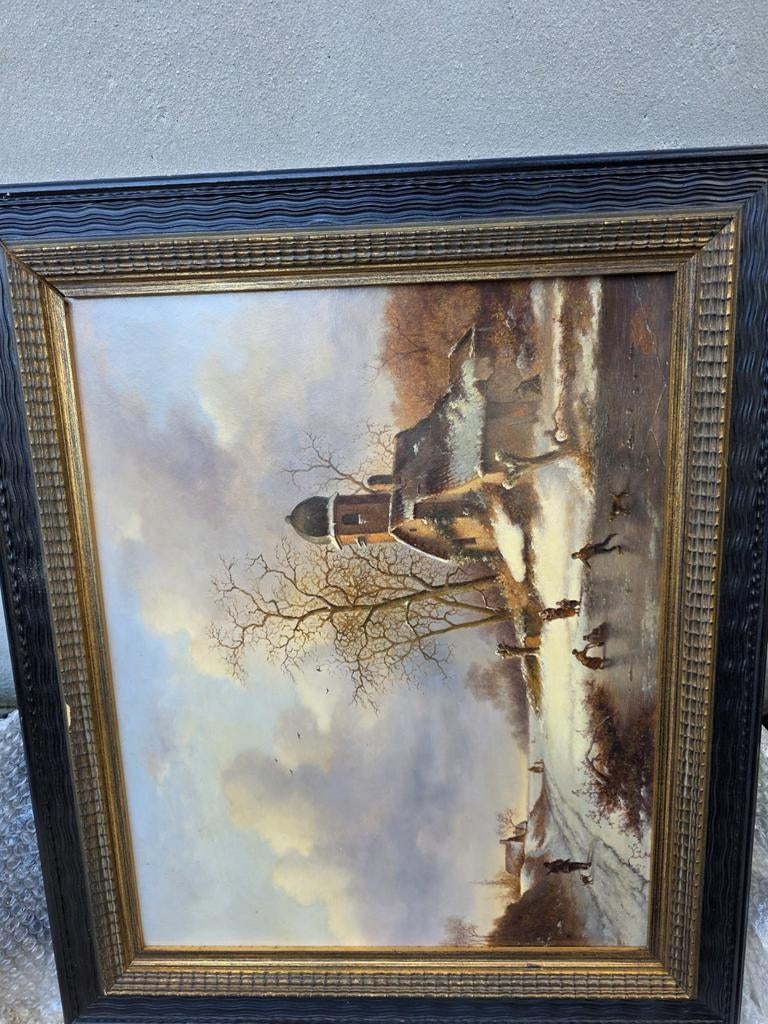 Schilderij olieverf, Antiek en Kunst, Kunst | Schilderijen | Klassiek, Ophalen