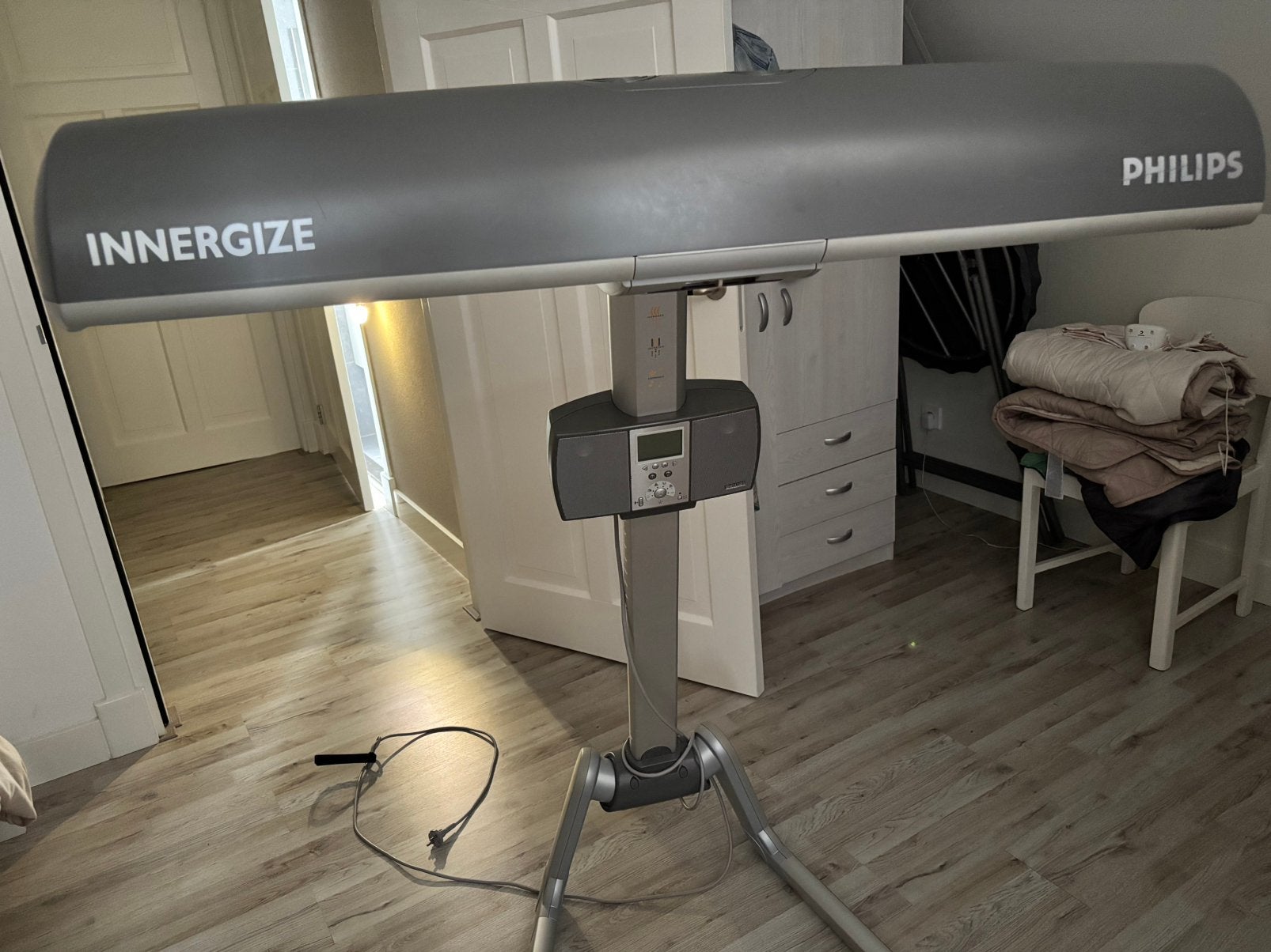Prima werkende infrarood inklapbare lamp met zonnelamp, Ophalen, Zo goed als nieuw, Zonnebank enkelzijdig, Minder dan 10 lampen
