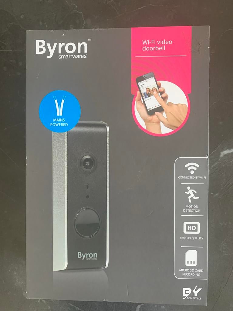 Byron Smartwares Wi-Fi Video Deurbel - Nieuw in doos, Ophalen of Verzenden, Ingebouwde camera, Nieuw, Bedraad