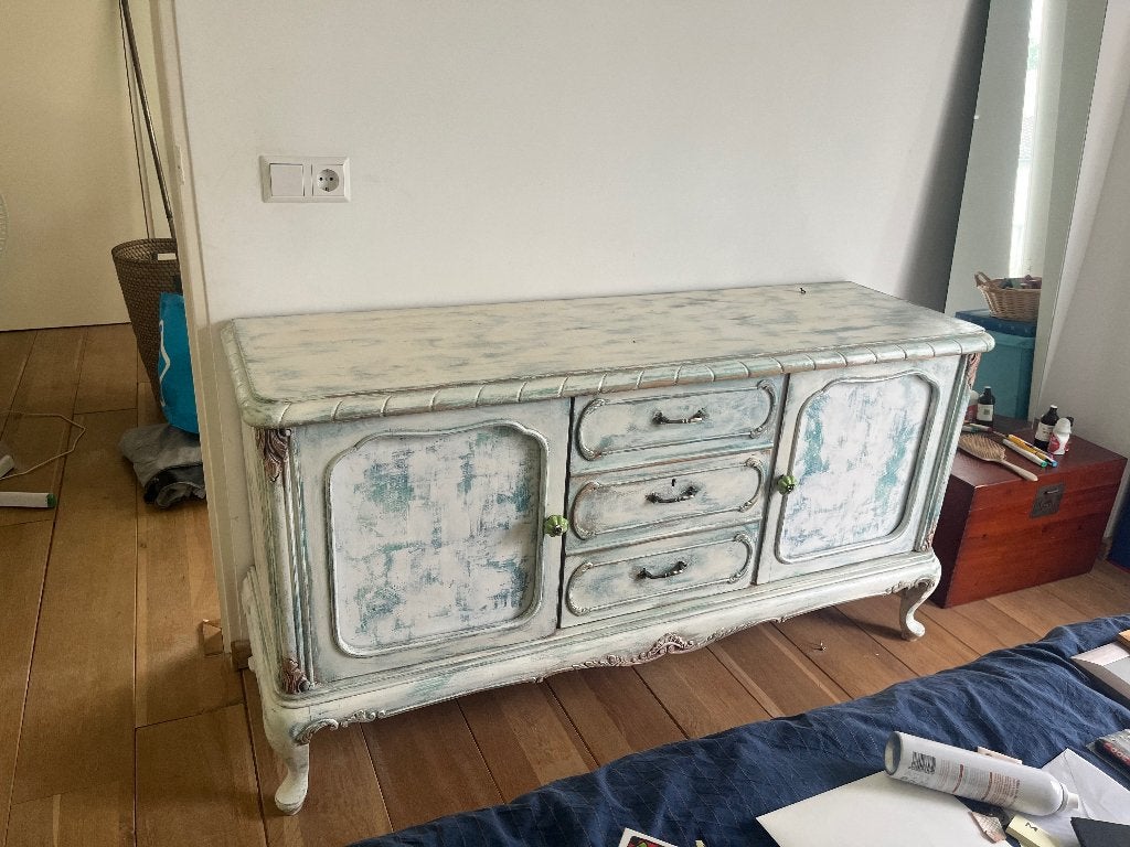 Zelf opgeknapt dressoir, Ophalen, Gebruikt, 25 tot 50 cm, 100 tot 150 cm