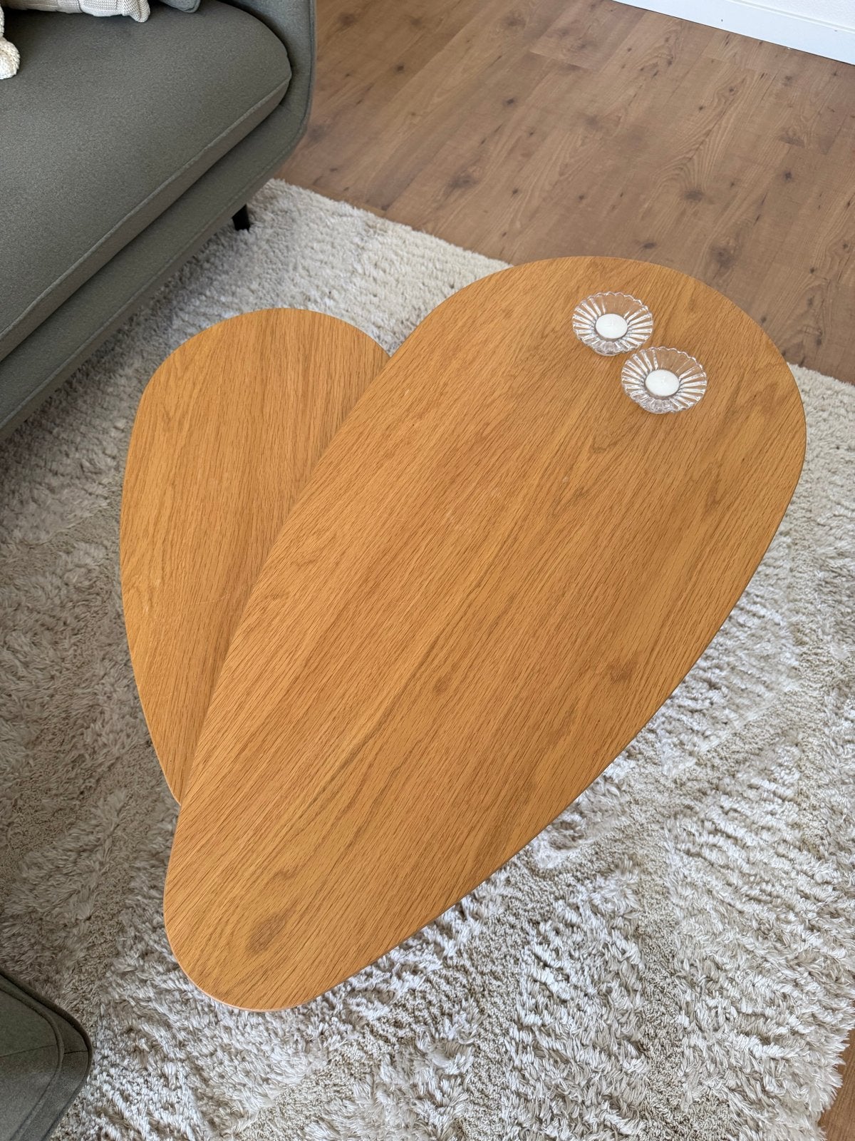 Set van 2 ovale salontafels - Hout, Huis en Inrichting, Tafels | Salontafels, Ophalen, 50 tot 100 cm, Zo goed als nieuw, Ovaal