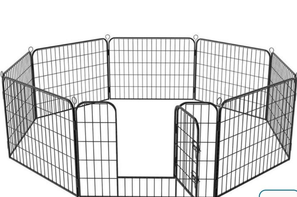 Puppyren 2 stuks van 8 panelen, Ophalen, Gebruikt, 110 cm of meer, 65 tot 100 cm