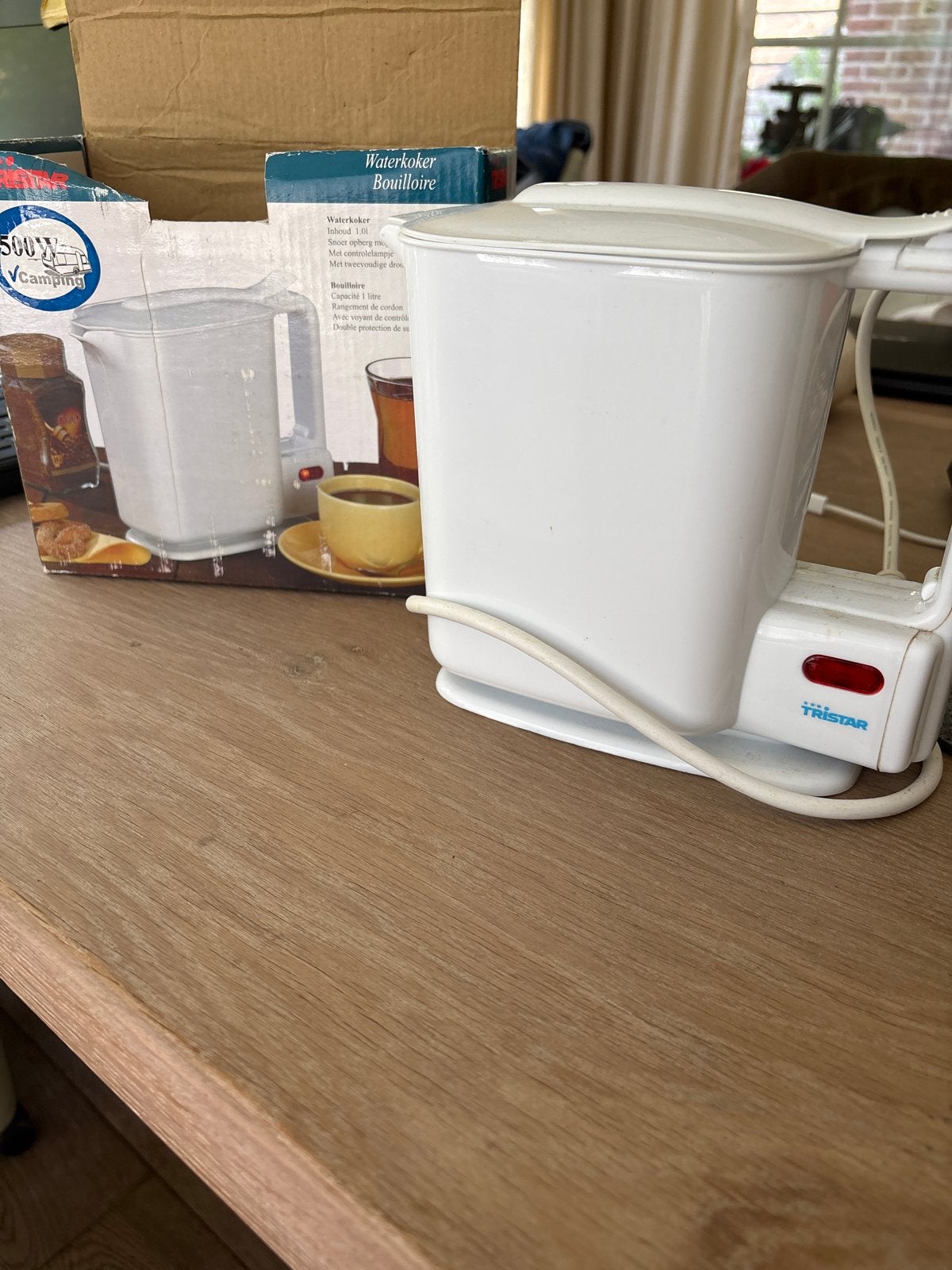 Tristar Camping Waterkoker 1L - Ideaal voor onderweg!, 1 tot 2 liter, Ophalen of Verzenden, Zo goed als nieuw