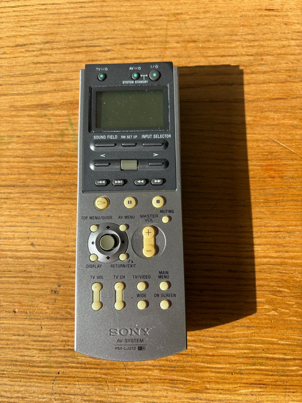 Defecte Sony RM-LJ312 AV Systeem Afstandsbediening ta-da9000, Ophalen of Verzenden, Origineel, Dvd, Niet werkend