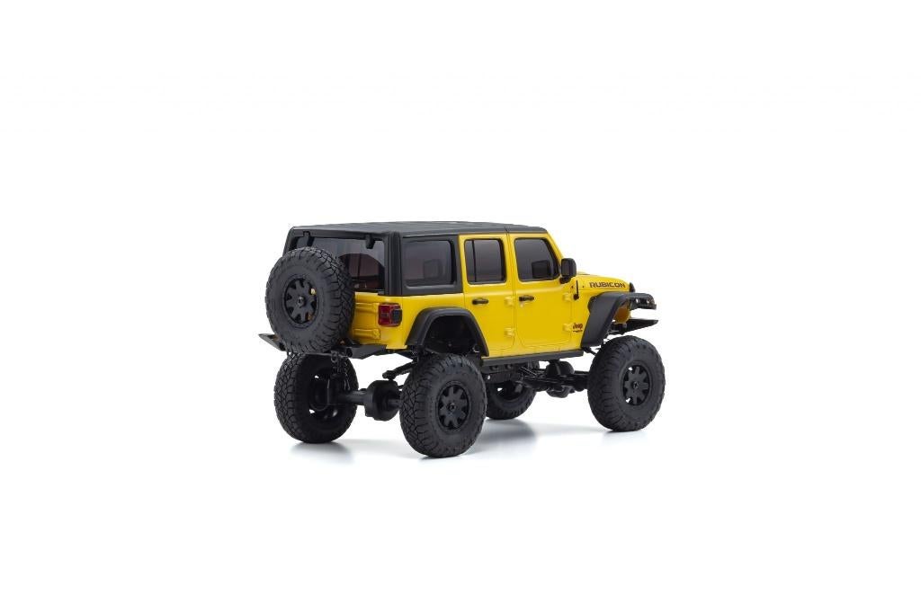 Kyosho Mini-Z 4X4 MX-01 Jeep Wrangler Rubicon geel, Elektro, Nieuw, Ophalen of Verzenden, Auto onroad