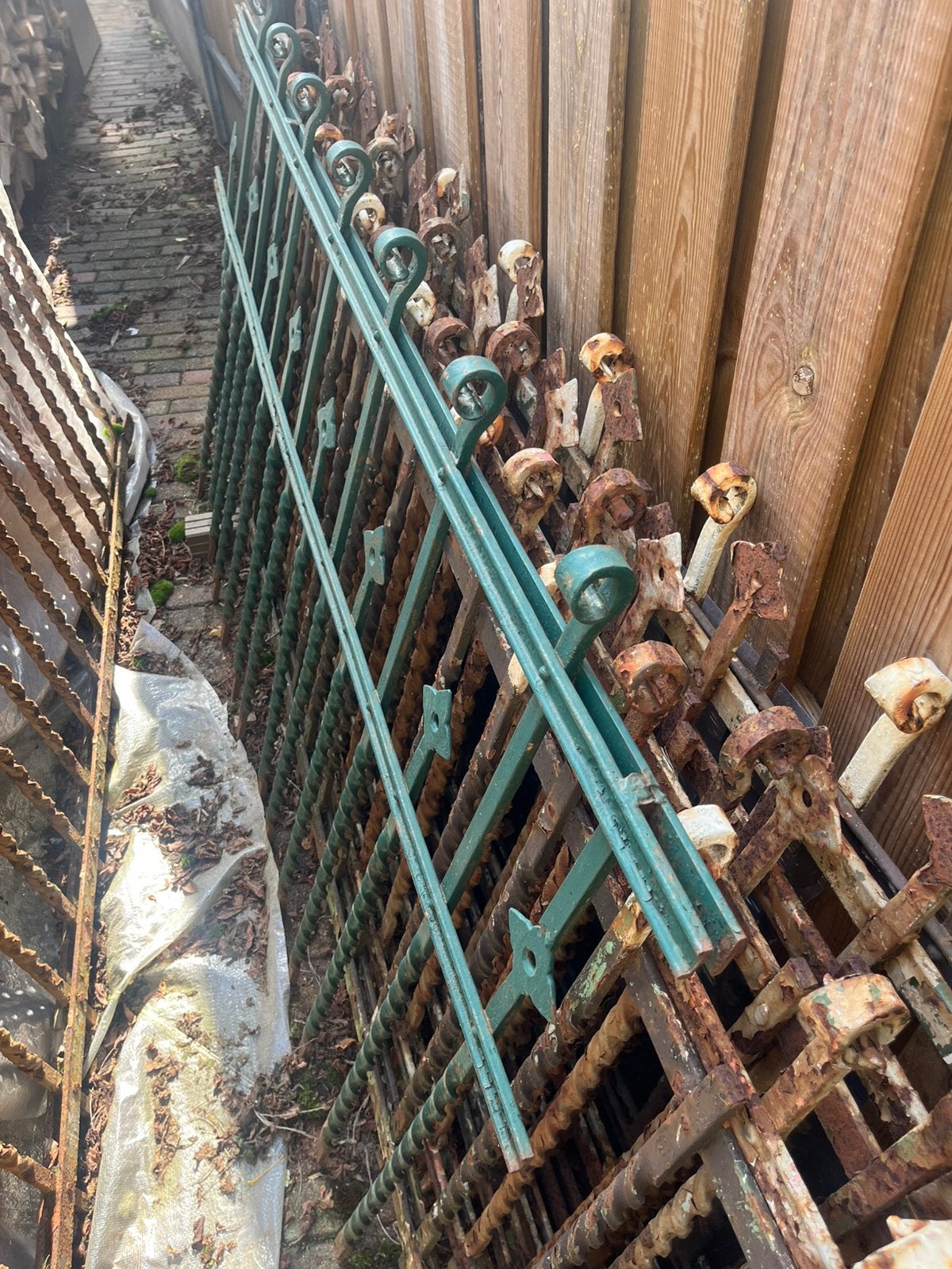 Smeedijzeren hekken, Tuin en Terras, Ophalen of Verzenden, Gebruikt, IJzer, Sierhekwerk