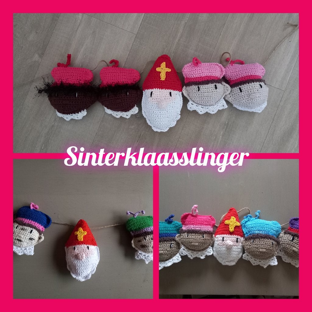 sinterklaasslinger gehaakt, Ophalen of Verzenden, Nieuw, Versiering, Kerst of Sinterklaas