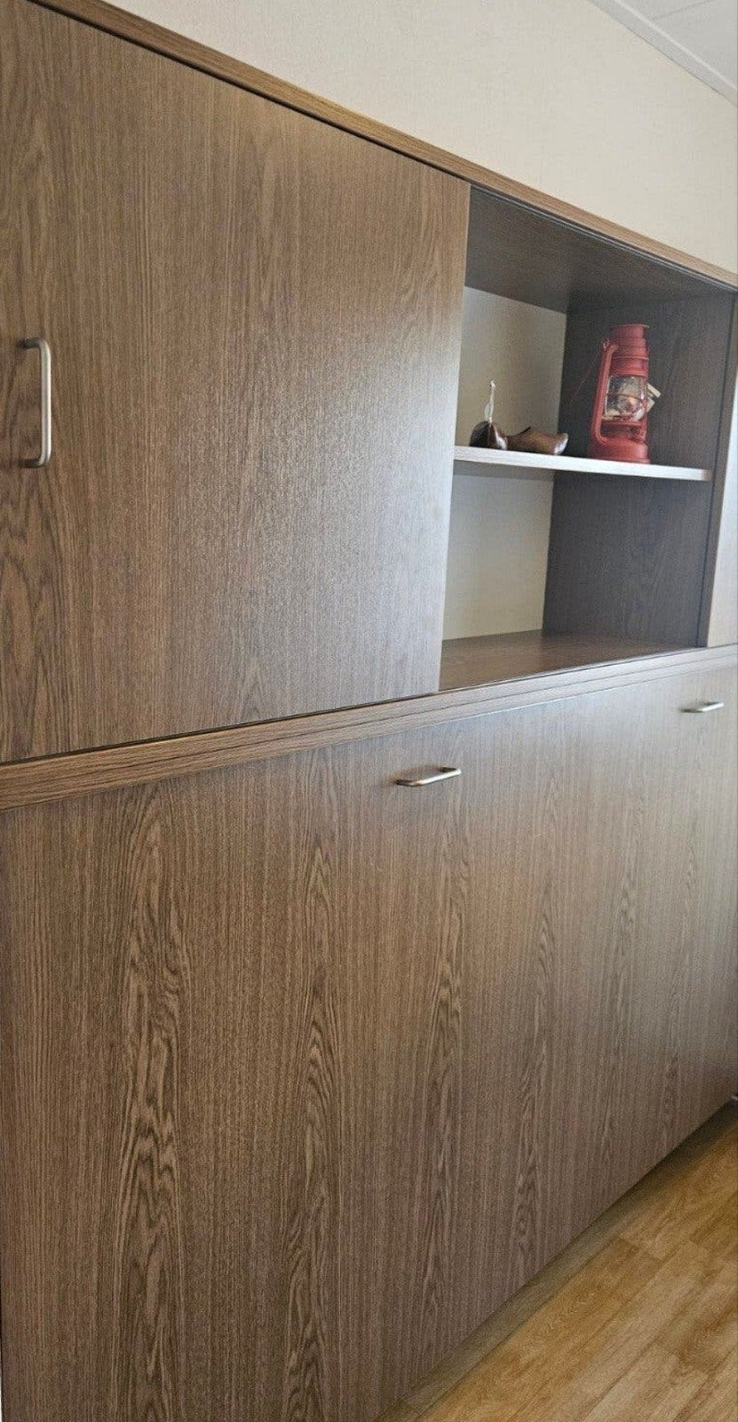 50 euro Opklapbed met kast - Ruimtebesparend en praktisch, Ophalen, Gebruikt, 90 cm, Eenpersoons