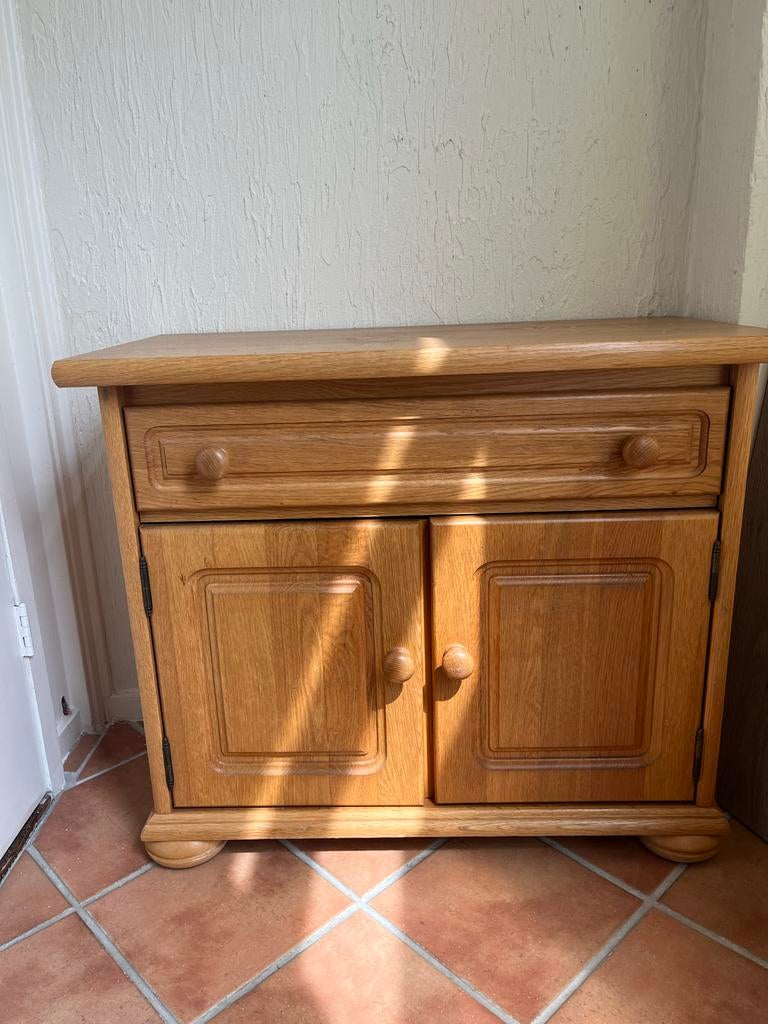 Houten kastje met lade en deurtjes - 68x40x80 cm, Ophalen, Gebruikt, 50 tot 100 cm, 25 tot 50 cm