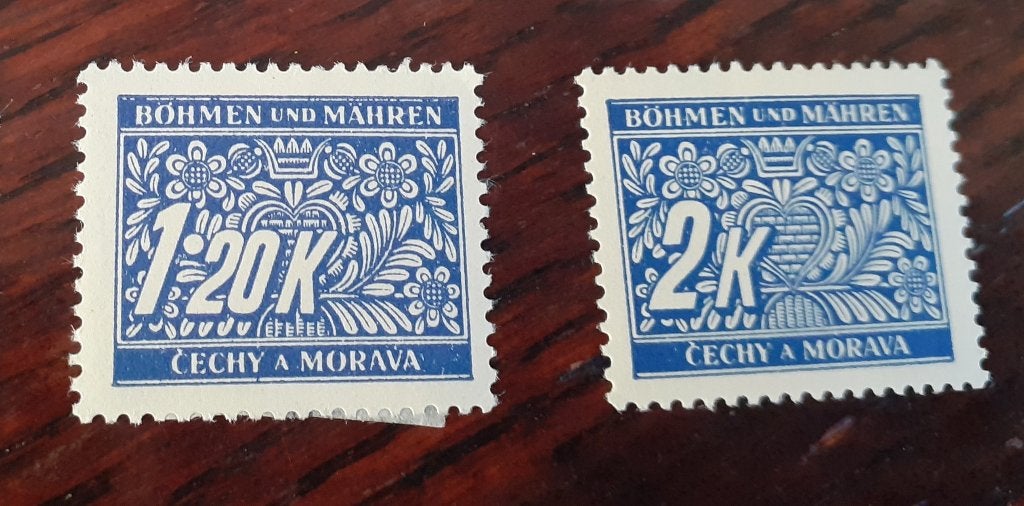 Bohemen & Moravië, mi P 10 en 11, bieden vanaf € 0,10 p. st., Verzenden, Overige periodes, Postfris