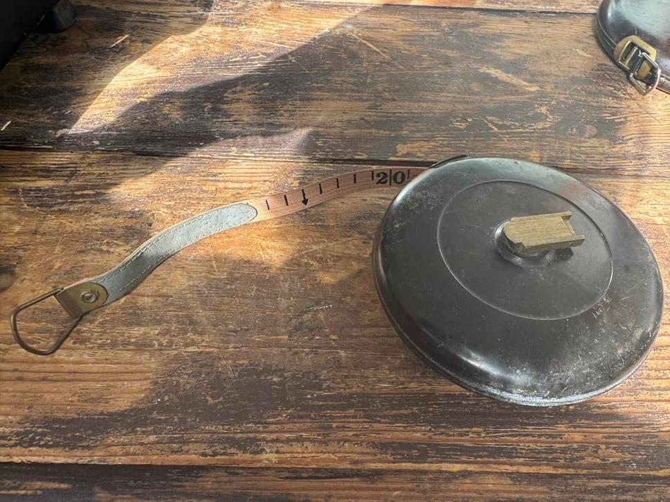 Jaren 30 Rolmaat 20 meter in goede staat, Antiek en Kunst, Ophalen of Verzenden