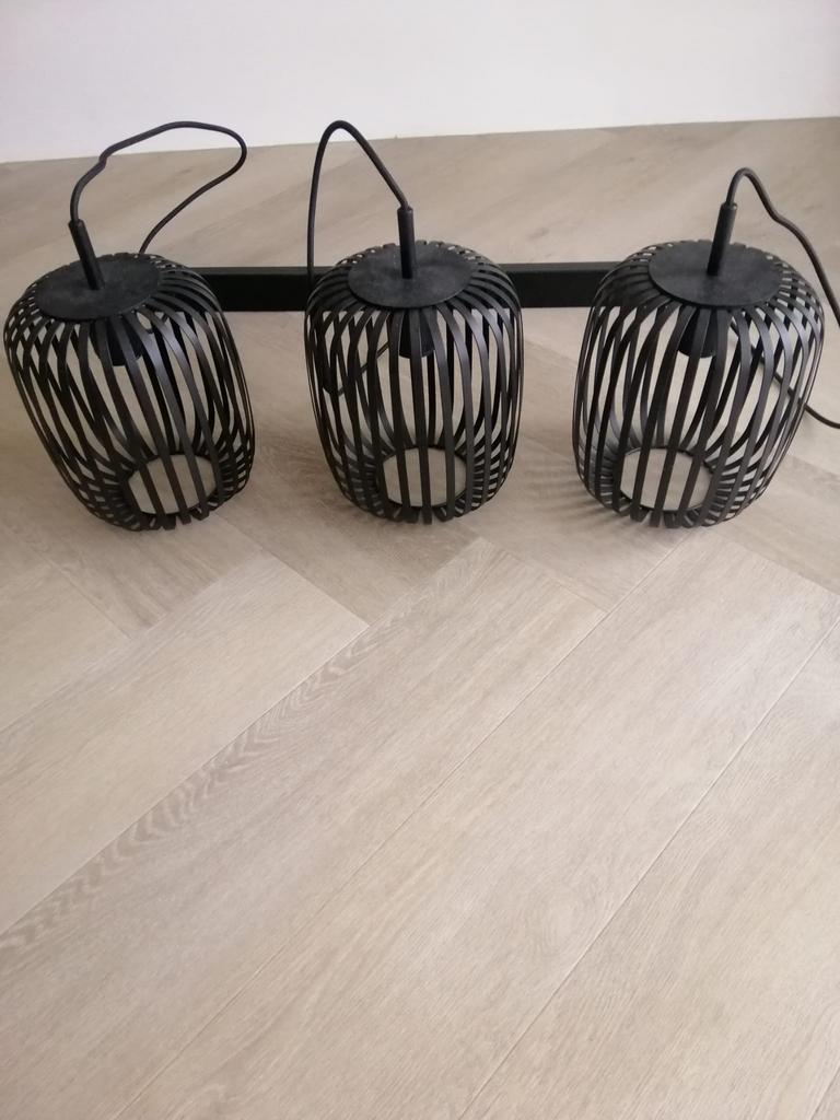 Eettafel lamp metaal zwart sfeer /dimbaar, Huis en Inrichting, Ophalen, Zwart, Zo goed als nieuw, Metaal