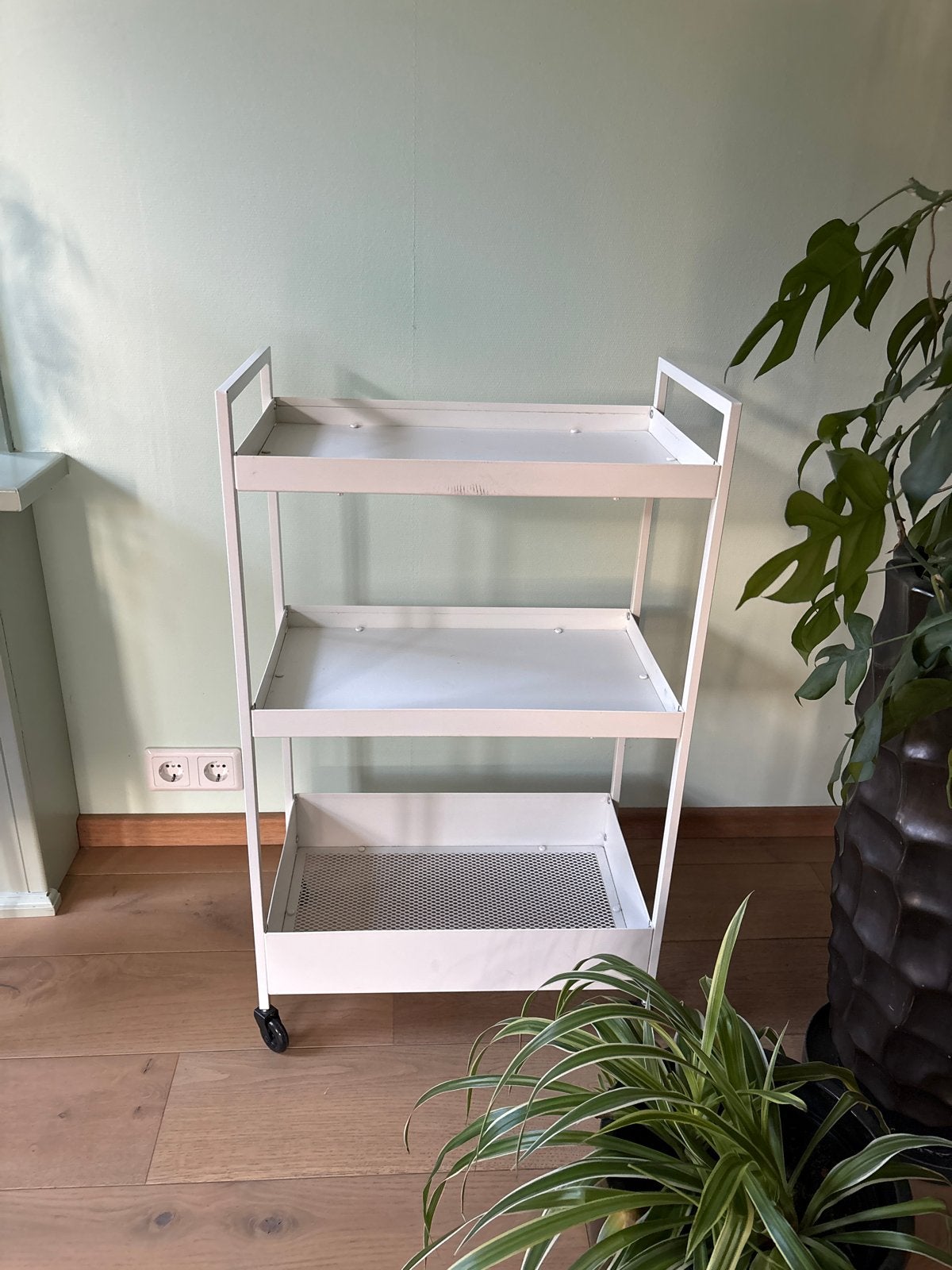 Witte IKEA Nissafors Trolley - 50.5x30x83 cm, Ophalen, Zo goed als nieuw