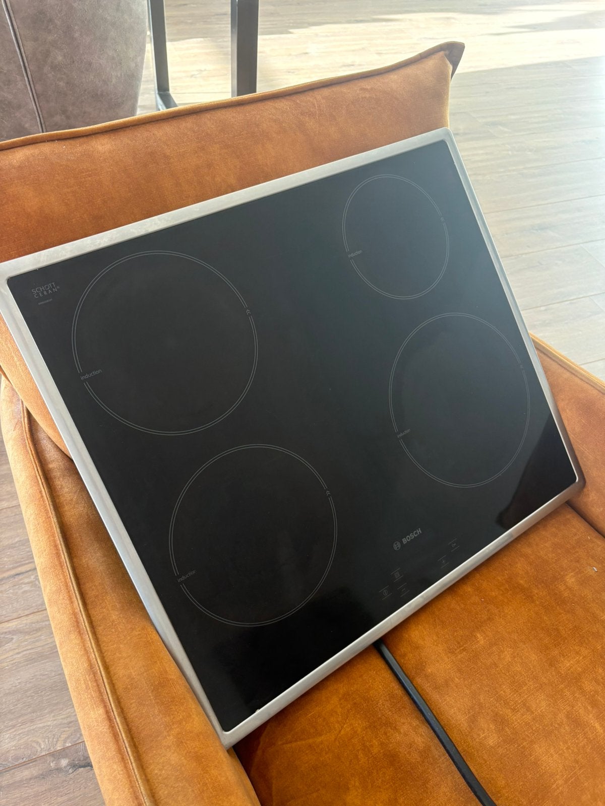 Bosch inductie kookplaat, Witgoed en Apparatuur, Kookplaten, Gebruikt, Inbouw, Inductie, 4 kookzones, Ophalen of Verzenden