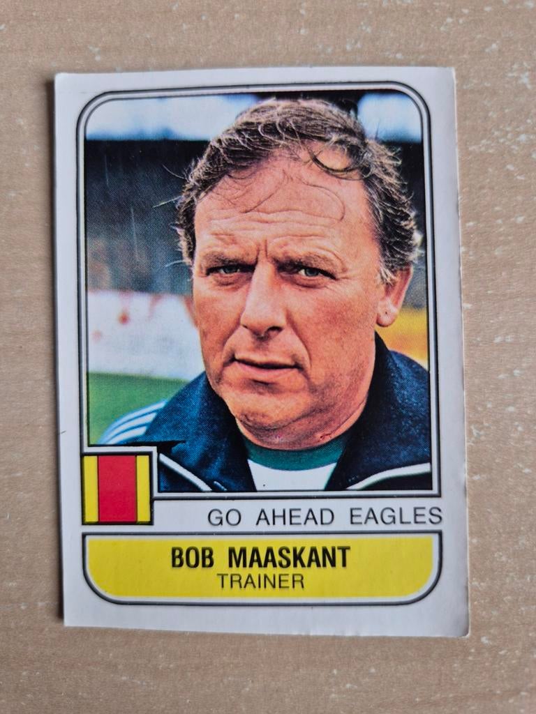 Panini Voetbal 82 Bob Maaskant Go Ahead Eagles, Ophalen of Verzenden, Zo goed als nieuw, Overige binnenlandse clubs, Poster, Plaatje of Sticker