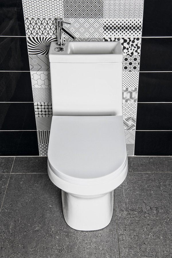 Staand Toilet Duoblok inclusief Ingebouwde Toiletfontein, Ophalen, Nieuw, Toilet, Sapho