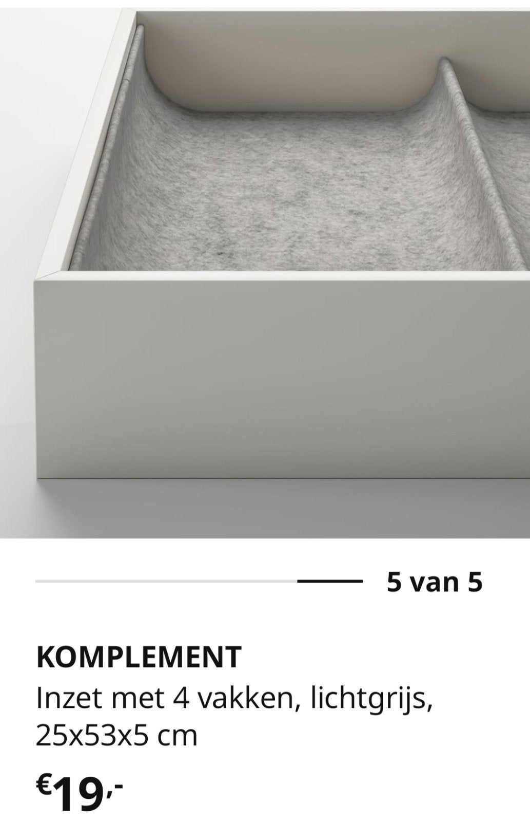 Komplement inzet voor sieraden - Nieuw in verpakking, Ophalen
