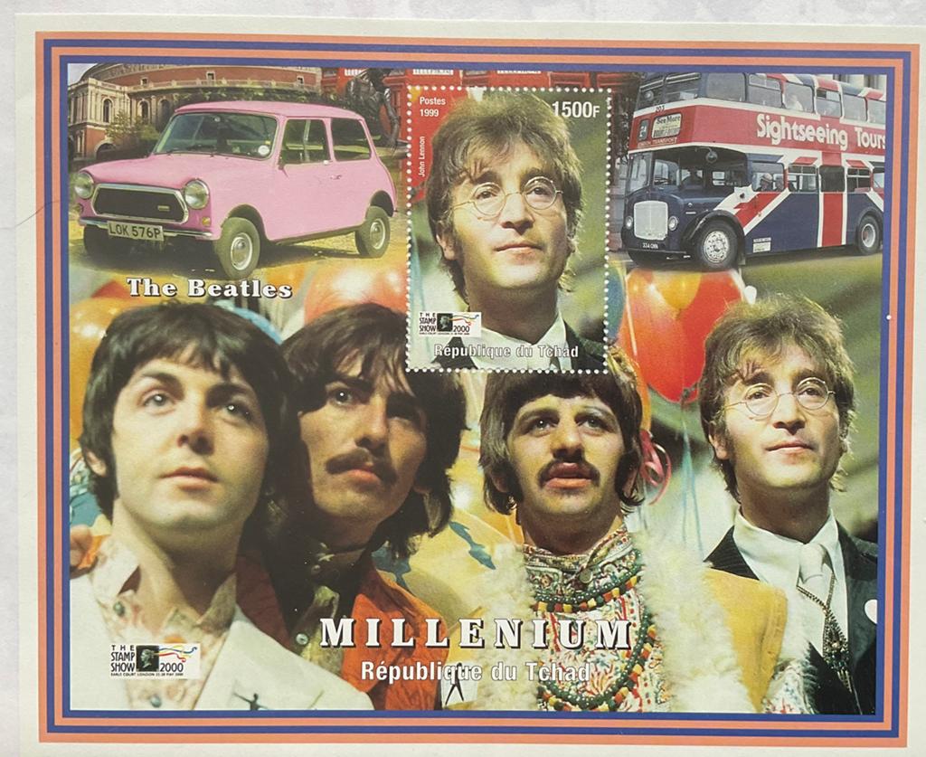 The Beatles Millenium Postzegelvel Tsjaad 2000, Ophalen of Verzenden, Nieuw, Foto of Kaart