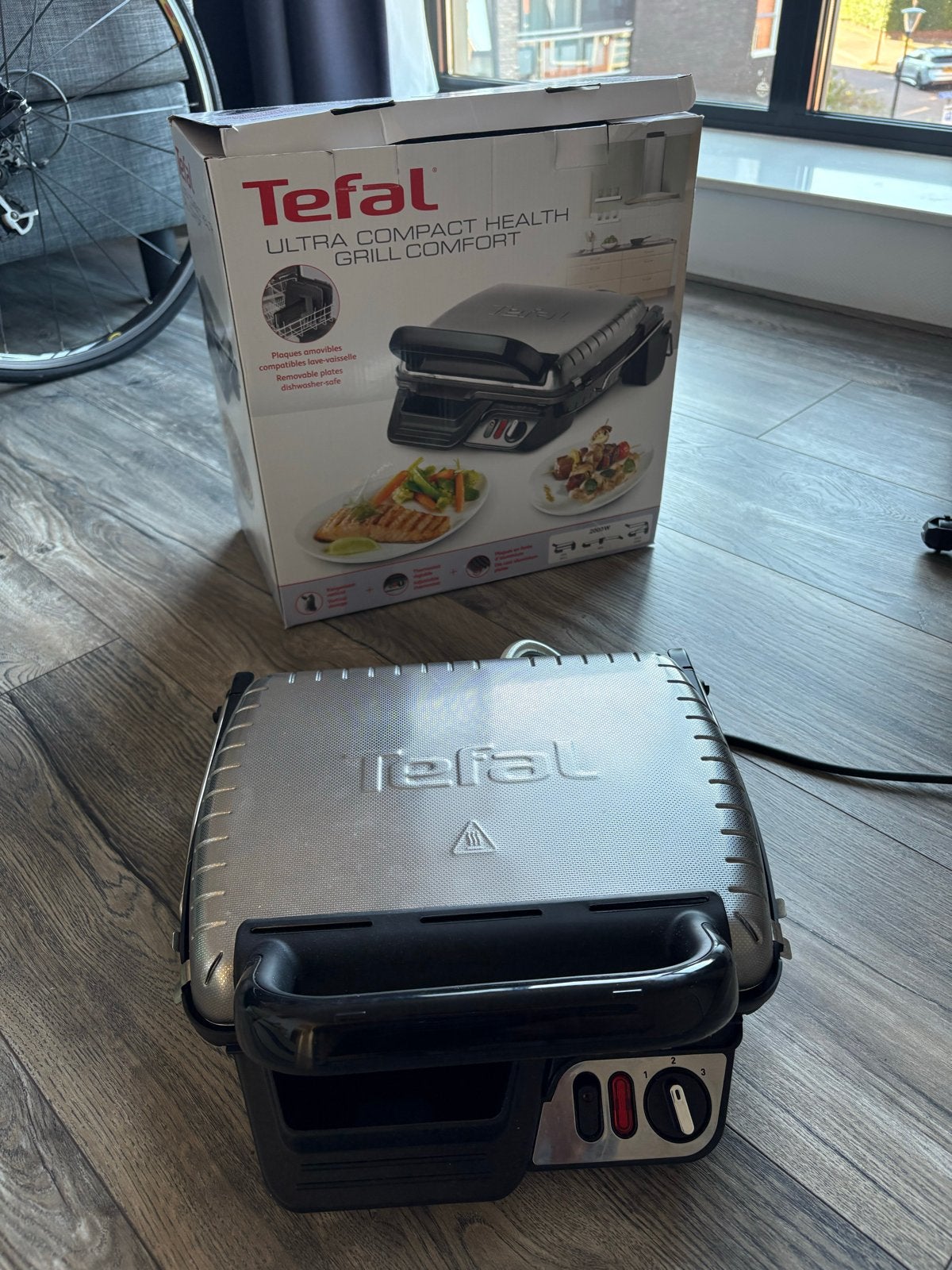 Tefal Ultra Compact Health Grill Comfort - Tafelgrill, Ophalen, Vaatwasmachinebestendig, Zo goed als nieuw, Tafelgrill