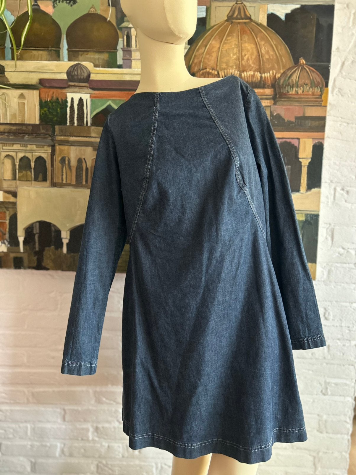LaDress denim jurk, Blauw, Maat 42/44 (L), Ophalen of Verzenden, Zo goed als nieuw