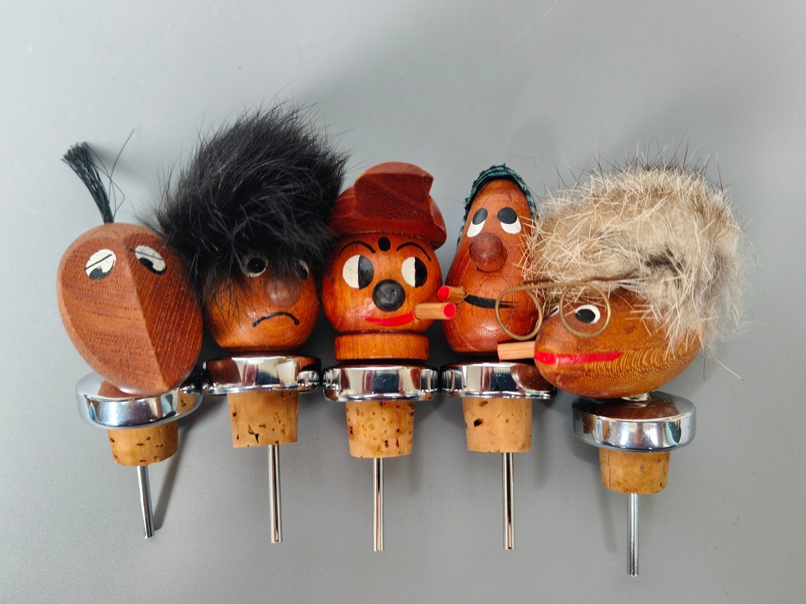 Retro vintage flessenstop kay bojesen hans bolling stijl, Verzamelen, Verzenden, Huis en Inrichting