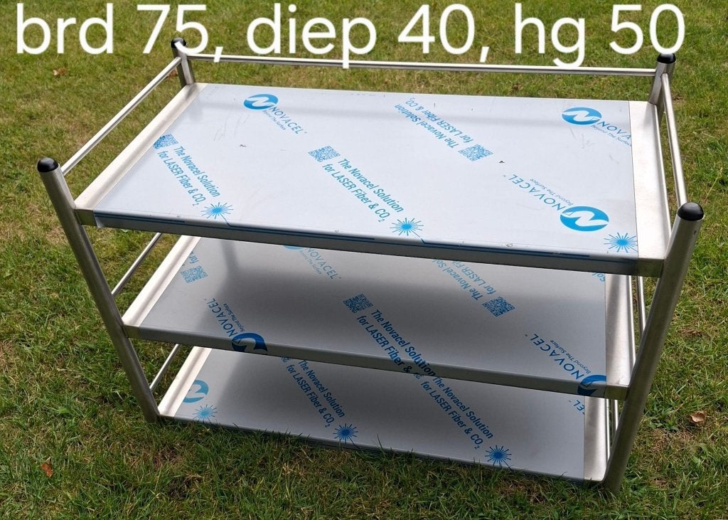 Etagère large roestvrijstaal RVS - etagere, Ophalen of Verzenden, Nieuw