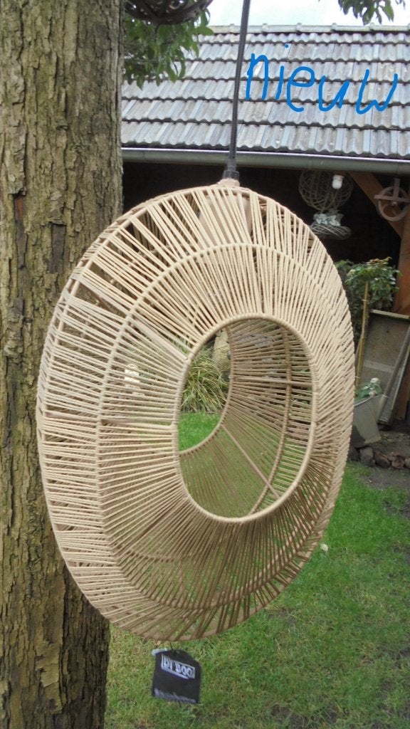 nieuw. ovalen hanglamp H40 B30 D15cm, Huis en Inrichting, Ophalen of Verzenden, Nieuw, Natuurlijk materiaal