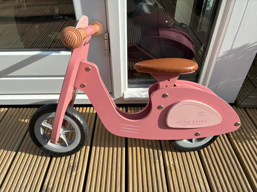 Little Dutch loopfiets scooter roze, Ophalen, Zo goed als nieuw, Loopfiets