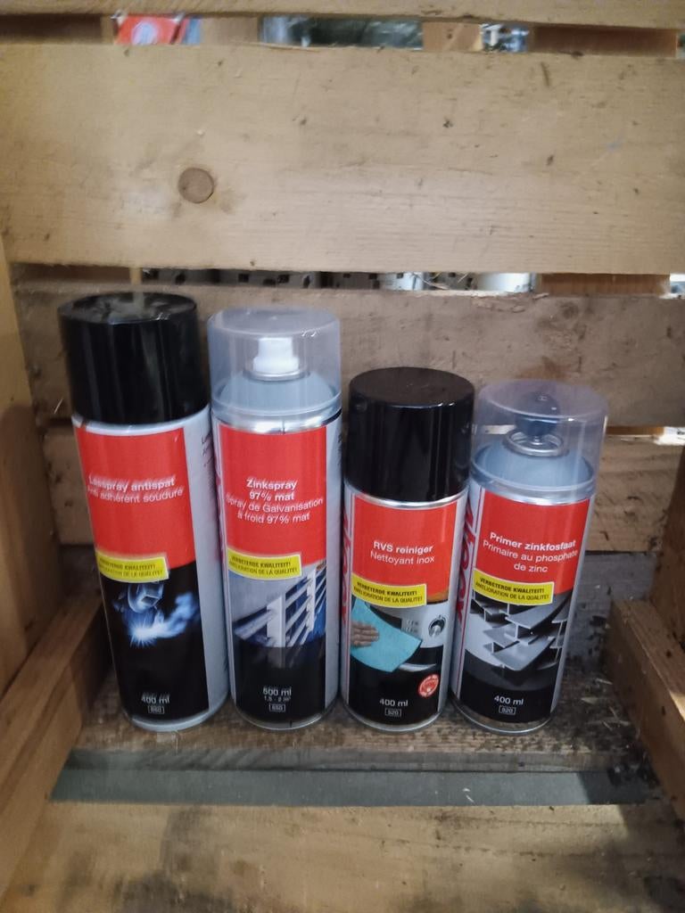 Lasspray, zinkspray, RVS reiniger, Primer zinkfrostaat, Ophalen of Verzenden
