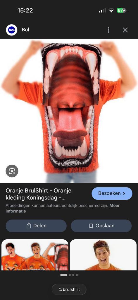 GEZOCHT brulshirt, Eén persoon