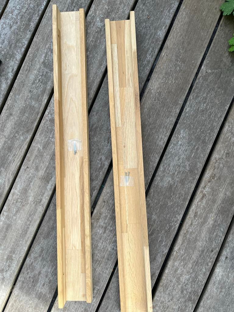 2x Houten fotoplankjes/boekenplankjes eikenhout, Ophalen, Zo goed als nieuw