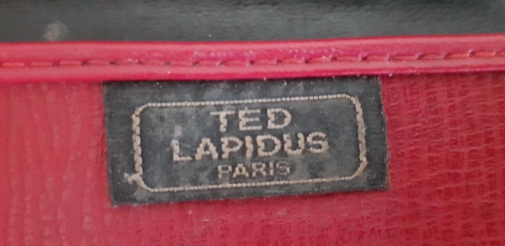 K185 TED LAPIDUS vintage rode make-up tas, Ophalen of Verzenden, -, -, -