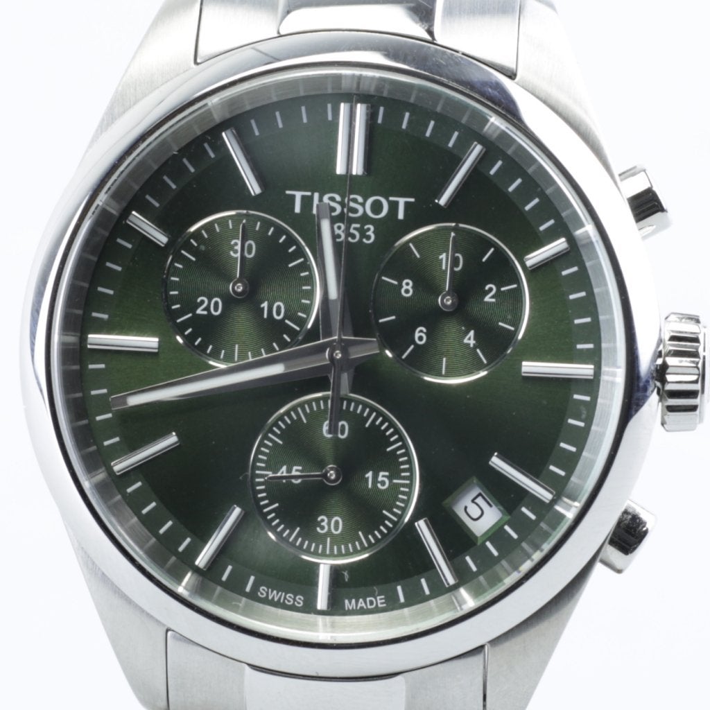 Tissot PR 100 Chronograph Groen T1504171109100 in doos, Tissot, Zo goed als nieuw, Support@tissot.com, Rue Louis-Joseph Chevalier 1
2002 Neuchâtel
Switzerland