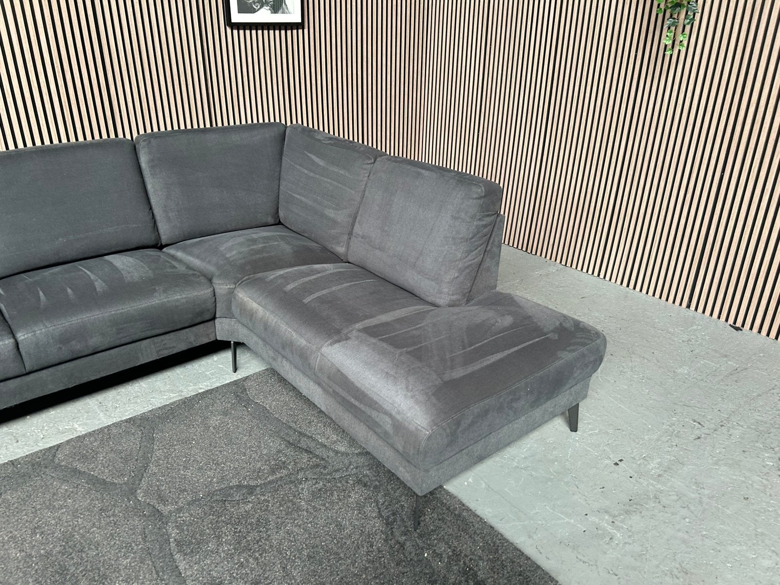GRATIS LEVERING BLAUWE HOEKBANK 250X210 GEREINIGD, Hoekbank, Ophalen of Verzenden, 200 tot 250 cm, Vierpersoons of meer