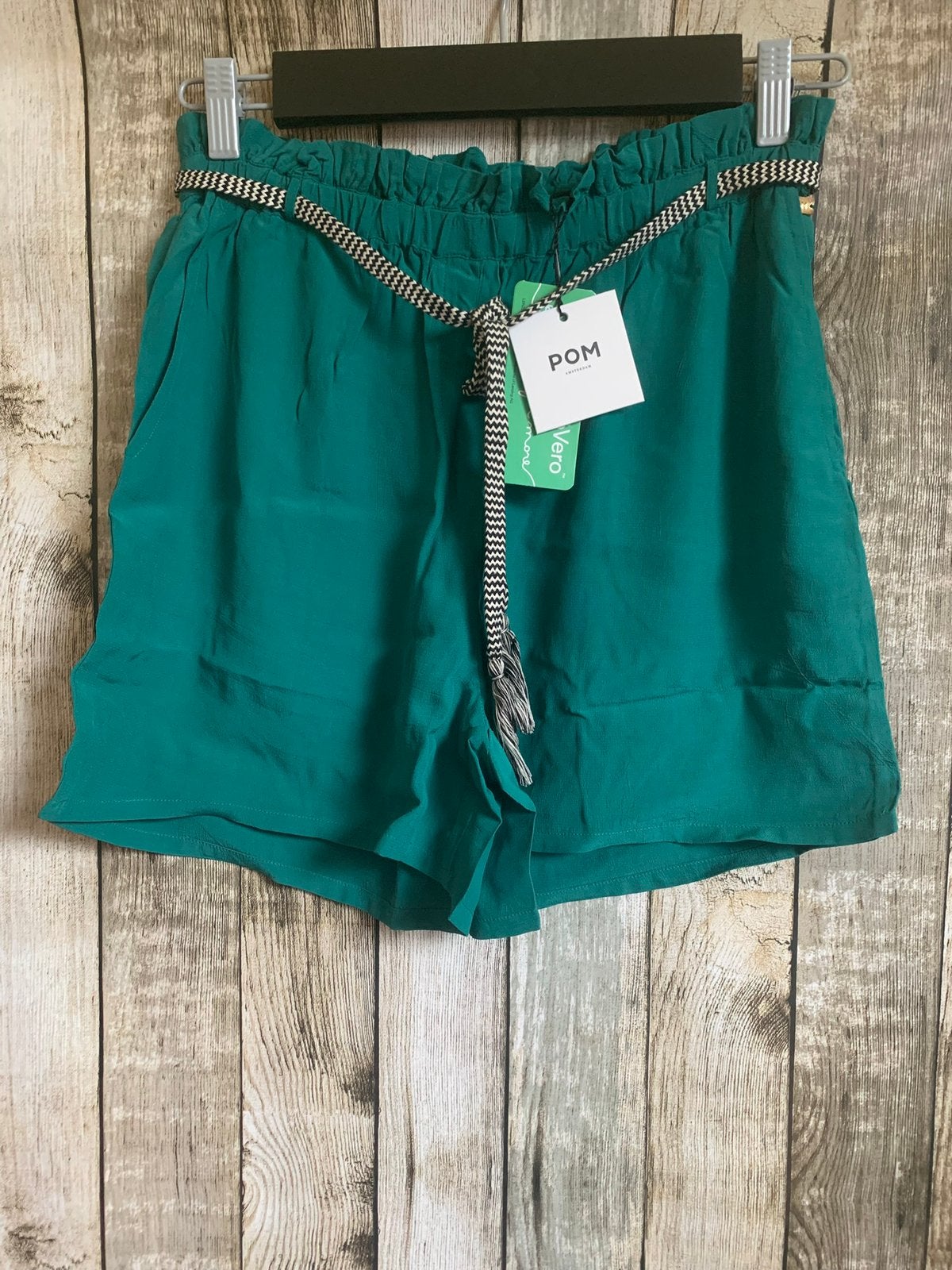 Pom Amsterdam nieuwe leuke groene korte broek (Maat 36), Kort, Verzenden, Nieuw, Maat 36 (S)