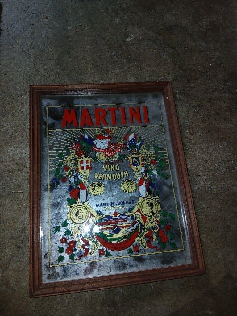 reclame spiegel martini, Ophalen of Verzenden, Reclamebord