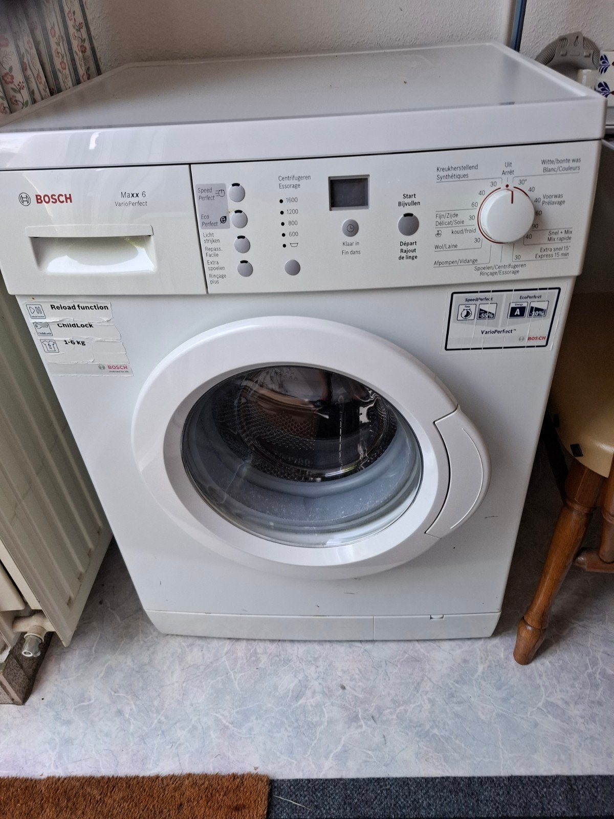 Bosch Maxx 6 VarioPerfect Wasmachine - 6 kg, Ophalen, 6 tot 8 kg, Gebruikt, Wolwasprogramma