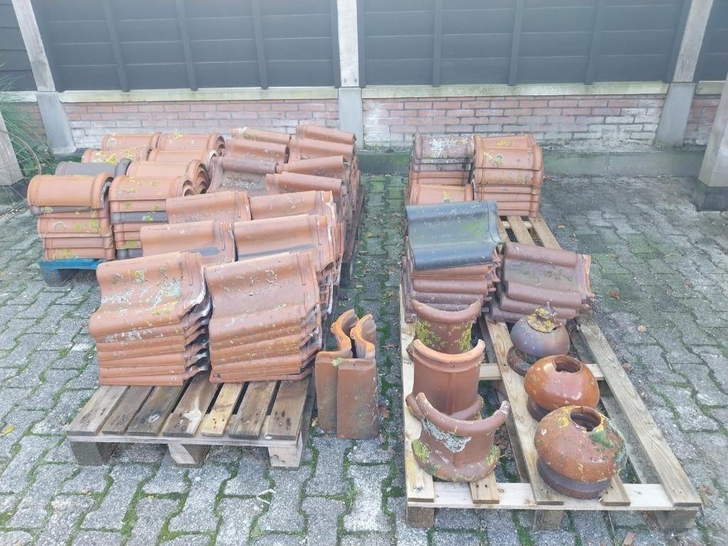 Partij dakpannen, Ophalen, Gebruikt, Steen of Klei, 15 m² of meer