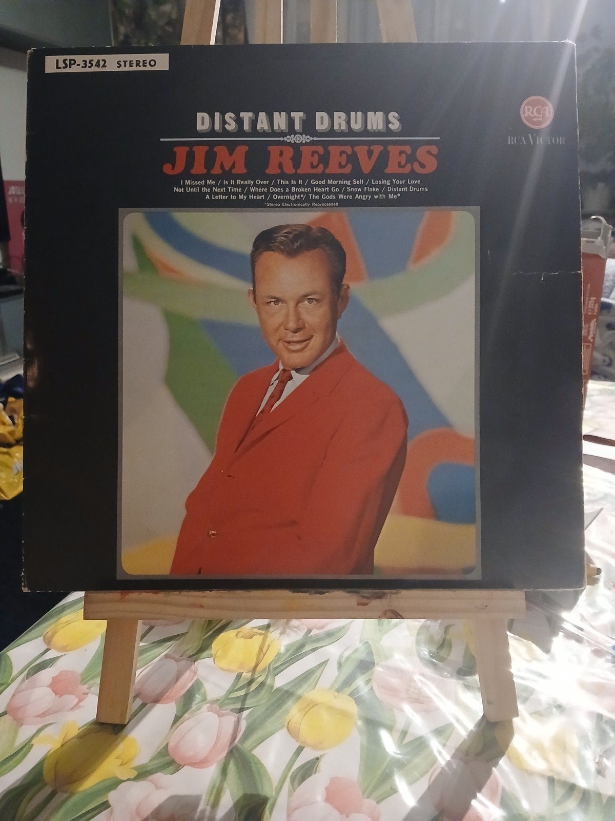 Jim Reeves - Distant Drums LP (Pop, Country), LP, Gebruikt, Pop, Ophalen of Verzenden