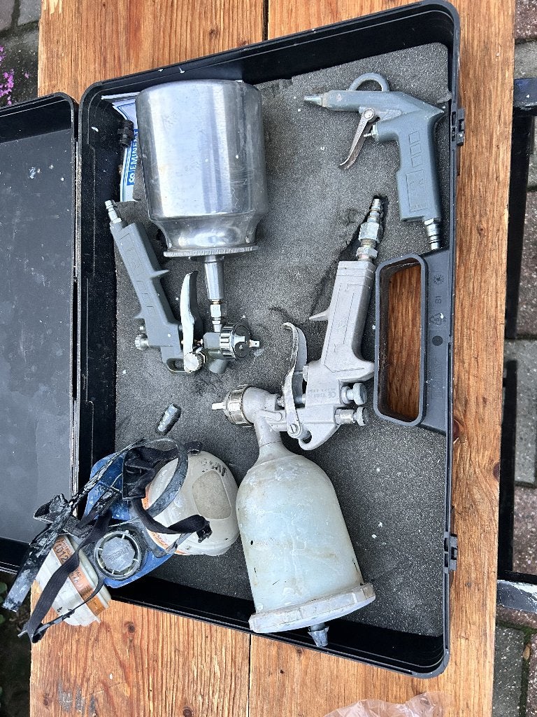 Verfspuitpistool set met masker, Ophalen, Gebruikt, Verfspuit of Verfpomp