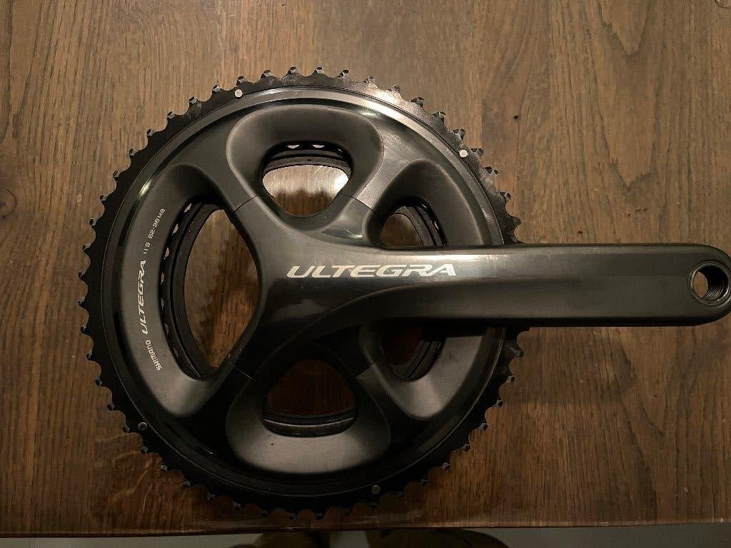 Shimano Ultegra Crankstel met 4iiii powermeter, Crankstel of Pedalen, Racefiets, Ophalen of Verzenden, Zo goed als nieuw