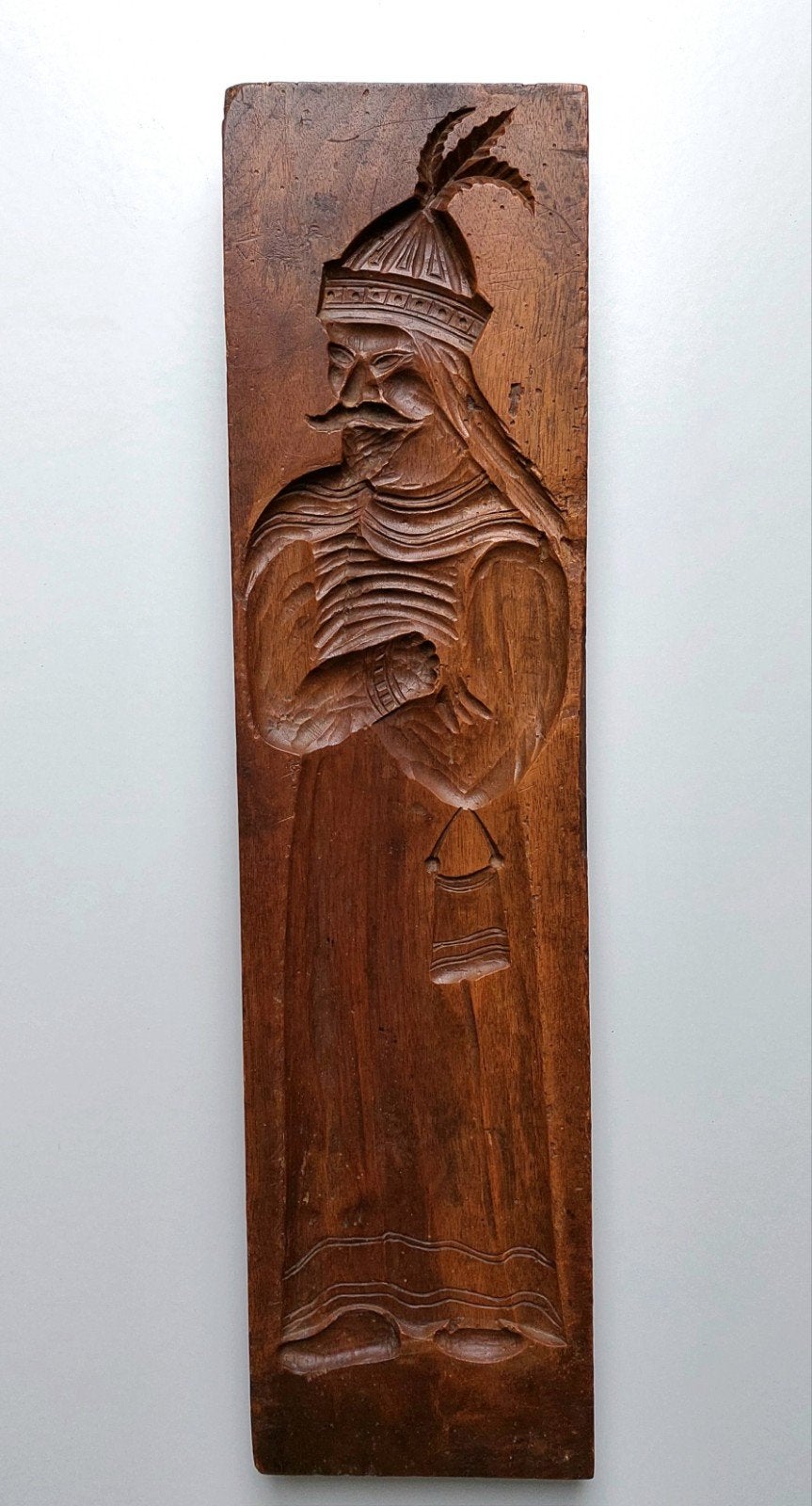Antieke Koekplank Speculaasplank met Chinees Volkskunst, Antiek en Kunst, Houtsnijwerk, Ophalen of Verzenden, Handgemaakt, Hout