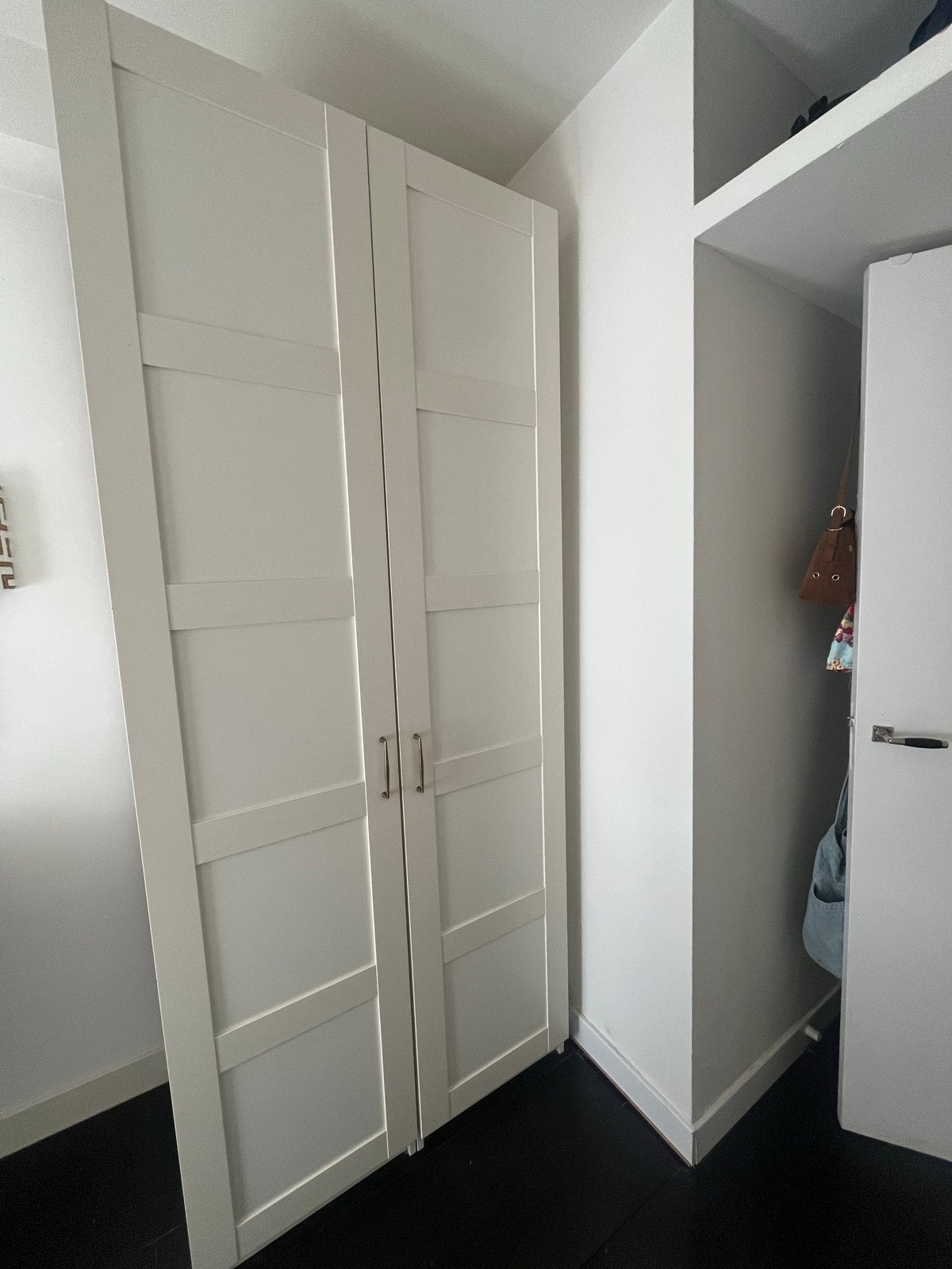 Hoge IKEA Pax kast met 2 extra deuren, Ophalen, Overige materialen, Gebruikt, 200 cm of meer