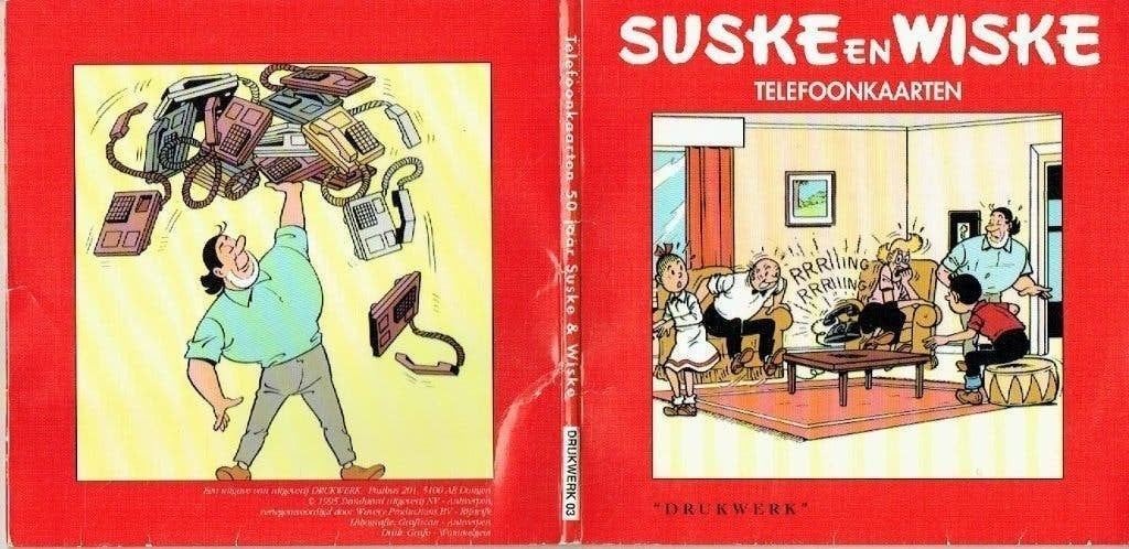 Suske en Wiske Mapje Telefoonkaarten Suske en Wiske 50 jaar, Verzenden, Zo goed als nieuw