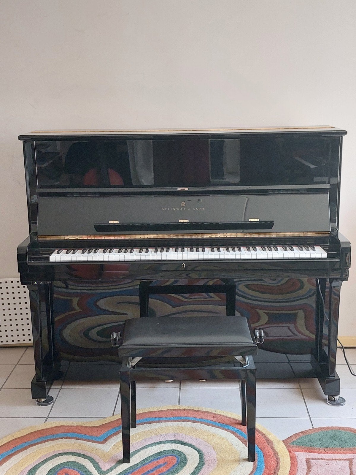 Zo goed als nieuwe Steinway piano, model V, uit 1995, Muziek en Instrumenten, Piano's, Ophalen