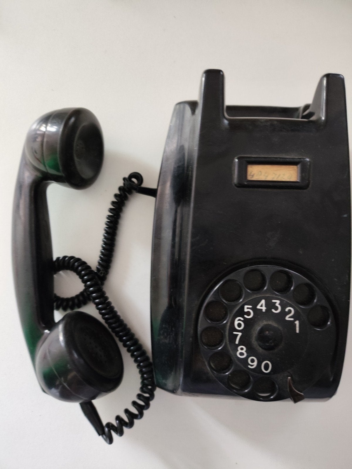 Vintage PTT wandtelefoon met draaischijf - Jaren '50/'60, Ophalen of Verzenden, Gebruikt, Met draaischijf