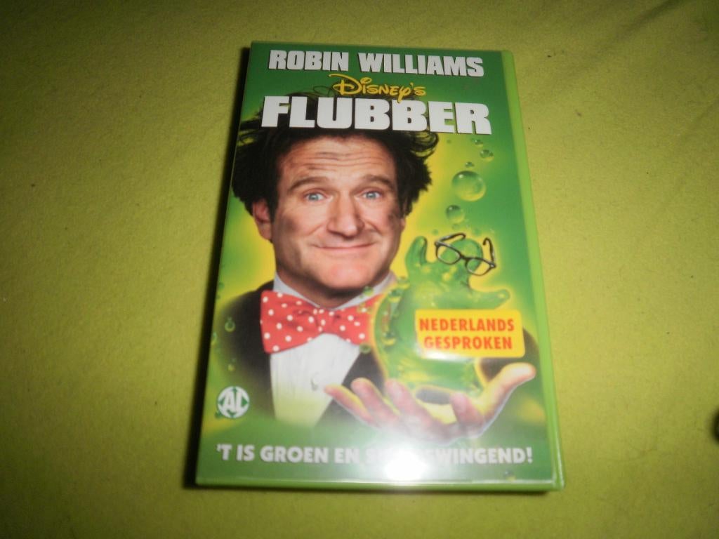 FLUBBER! Mooie Disney Speelfilm met Robin Williams Op VIDEO!, Cd's en Dvd's, Alle leeftijden, Verzenden, Zo goed als nieuw, Overige genres